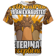 Veterinary Medicine T- Shirt Behind Every Great Veterinarian For Veterinary Receptionist T- Shirt Men s Cotton T-shirt by ZUXUMI