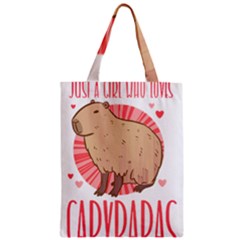 Capybara Love T- Shirt Just A Girl Who Loves Capybaras A Cute Design For Capybara Lovers T- Shirt Yoga Reflexion Pose T- Shirtyoga Reflexion Pose T- Shirt Zipper Classic Tote Bag by hizuto