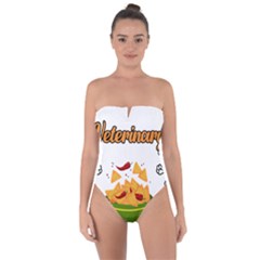 Veterinary Medicine T- Shirt Funny Will Give Veterinary Advice For Nachos Vet Med Worker T- Shirt Tie Back One Piece Swimsuit by ZUXUMI