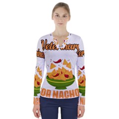 Veterinary Medicine T- Shirt Funny Will Give Veterinary Advice For Nachos Vet Med Worker T- Shirt V-neck Long Sleeve Top by ZUXUMI