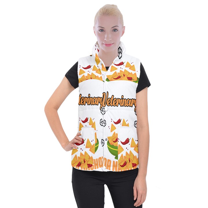 Veterinary Medicine T- Shirt Funny Will Give Veterinary Advice For Nachos Vet Med Worker T- Shirt Women s Button Up Vest