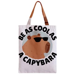 Capybara T- Shirt Be As Cool As A Capybara- A Cute Funny Capybara Wearing Sunglasses T- Shirt Yoga Reflexion Pose T- Shirtyoga Reflexion Pose T- Shirt Zipper Classic Tote Bag by hizuto