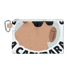 Capybara T- Shirt Be As Cool As A Capybara- A Cute Funny Capybara Wearing Sunglasses T- Shirt Yoga Reflexion Pose T- Shirtyoga Reflexion Pose T- Shirt Canvas Cosmetic Bag (medium) by hizuto