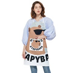 Capybara T- Shirt Be As Cool As A Capybara- A Cute Funny Capybara Wearing Sunglasses T- Shirt Yoga Reflexion Pose T- Shirtyoga Reflexion Pose T- Shirt Pocket Apron by hizuto