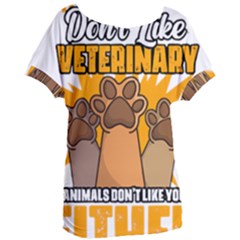 Veterinary Medicine T- Shirt Funny Will Give Veterinary Advice For Nachos Vet Med Worker T- Shirt Women s Oversized T-shirt by ZUXUMI