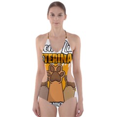 Veterinary Medicine T- Shirt Funny Will Give Veterinary Advice For Nachos Vet Med Worker T- Shirt Cut-out One Piece Swimsuit by ZUXUMI