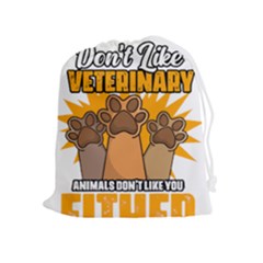 Veterinary Medicine T- Shirt Funny Will Give Veterinary Advice For Nachos Vet Med Worker T- Shirt Drawstring Pouch (xl) by ZUXUMI