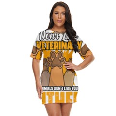 Veterinary Medicine T- Shirt Funny Will Give Veterinary Advice For Nachos Vet Med Worker T- Shirt Just Threw It On Dress by ZUXUMI