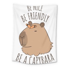 Capybara T- Shirt Be Nice Be Friendly Be A Capybara T- Shirt Yoga Reflexion Pose T- Shirtyoga Reflexion Pose T- Shirt Medium Tapestry by hizuto