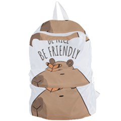 Capybara T- Shirt Be Nice Be Friendly Be A Capybara T- Shirt Yoga Reflexion Pose T- Shirtyoga Reflexion Pose T- Shirt Foldable Lightweight Backpack by hizuto