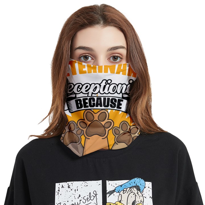 Veterinary Medicine T- Shirt Veterinary Receptionist Funny Veterinarian Hero Vet Med Life T- Shirt Face Covering Bandana (Two Sides)