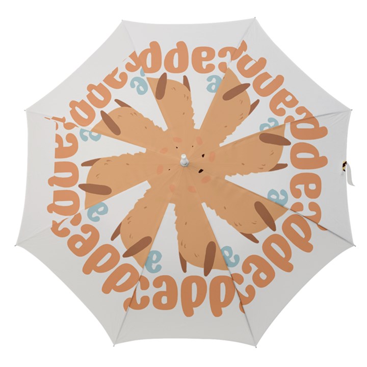 Capybara T- Shirt Bee Cappy - A Cute Capybara And A Bee Illustration T- Shirt Yoga Reflexion Pose T- Shirtyoga Reflexion Pose T- Shirt Straight Umbrellas