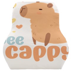 Capybara T- Shirt Bee Cappy - A Cute Capybara And A Bee Illustration T- Shirt Yoga Reflexion Pose T- Shirtyoga Reflexion Pose T- Shirt Car Seat Back Cushion  by hizuto