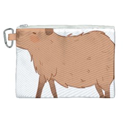 Capybara T- Shirt Cute Capybara Illustration T- Shirt (1) Yoga Reflexion Pose T- Shirtyoga Reflexion Pose T- Shirt Canvas Cosmetic Bag (xl) by hizuto