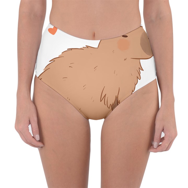 Capybara T- Shirt Cute Capybara Illustration T- Shirt (2) Yoga Reflexion Pose T- Shirtyoga Reflexion Pose T- Shirt Reversible High-Waist Bikini Bottoms