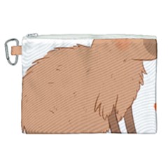 Capybara T- Shirt Cute Capybara Illustration T- Shirt (2) Yoga Reflexion Pose T- Shirtyoga Reflexion Pose T- Shirt Canvas Cosmetic Bag (xl) by hizuto