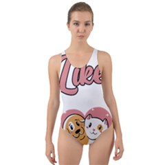 Veterinary Medicine T- Shirt You Know What I Like About People Their Pets Funny Vet Med T- Shirt Cut-out Back One Piece Swimsuit by ZUXUMI