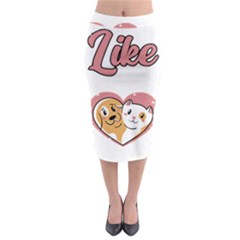 Veterinary Medicine T- Shirt You Know What I Like About People Their Pets Funny Vet Med T- Shirt Midi Pencil Skirt by ZUXUMI