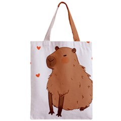 Capybara T- Shirt Cute Capybara Illustration T- Shirt (3) Yoga Reflexion Pose T- Shirtyoga Reflexion Pose T- Shirt Zipper Classic Tote Bag by hizuto