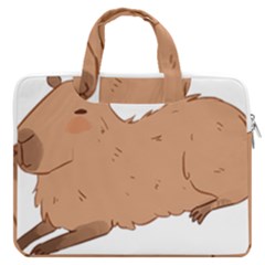 Capybara T- Shirt Cute Capybara Illustration T- Shirt Yoga Reflexion Pose T- Shirtyoga Reflexion Pose T- Shirt Macbook Pro 16  Double Pocket Laptop Bag  by hizuto