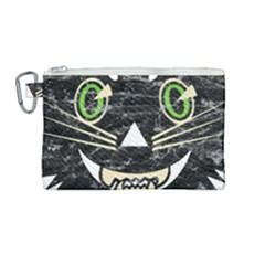 Vintage Halloween Black Cat T- Shirt Vintage Halloween Black Cat T- Shirt Canvas Cosmetic Bag (medium) by ZUXUMI