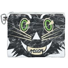 Vintage Halloween Black Cat T- Shirt Vintage Halloween Black Cat T- Shirt Canvas Cosmetic Bag (xxl) by ZUXUMI