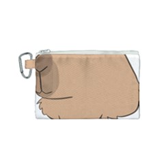 Capybara T- Shirt Cute Capybara With A Butterfly T- Shirt Yoga Reflexion Pose T- Shirtyoga Reflexion Pose T- Shirt Canvas Cosmetic Bag (small) by hizuto