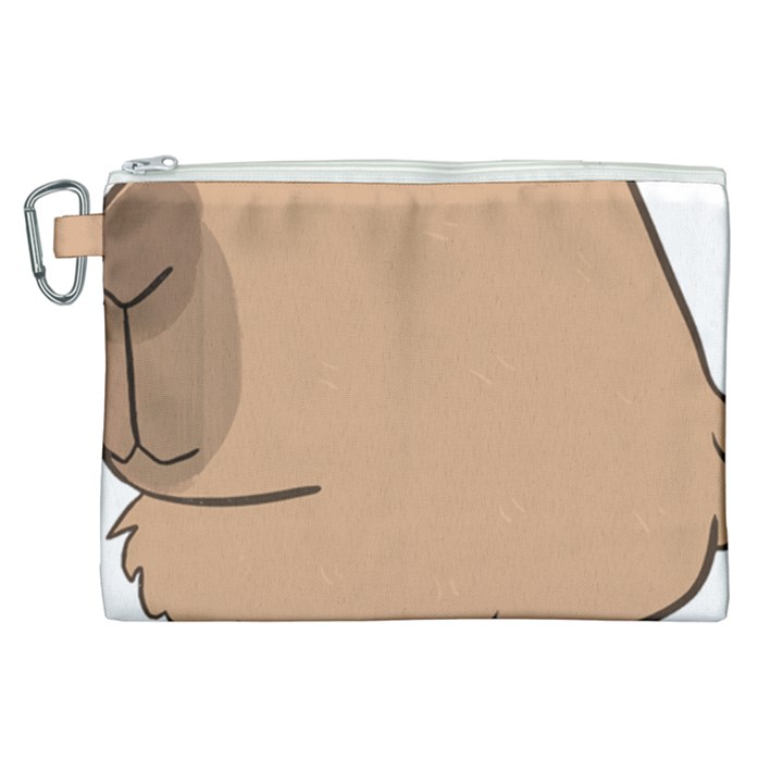 Capybara T- Shirt Cute Capybara With A Butterfly T- Shirt Yoga Reflexion Pose T- Shirtyoga Reflexion Pose T- Shirt Canvas Cosmetic Bag (XL)