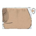 Capybara T- Shirt Cute Capybara With A Butterfly T- Shirt Yoga Reflexion Pose T- Shirtyoga Reflexion Pose T- Shirt Canvas Cosmetic Bag (XL) View2