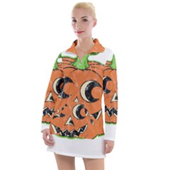 Vintage Halloween Pumpkin T- Shirt Vintage Halloween Pumpkin T- Shirt Women s Long Sleeve Casual Dress by ZUXUMI