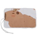 Capybara T- Shirt Cute Capybara With A Little Goat Friend On Its Head T- Shirt Yoga Reflexion Pose T- Shirtyoga Reflexion Pose T- Shirt Pen Storage Case (M) View1