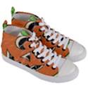 Vintage Halloween Pumpkin T- Shirt Vintage Halloween Pumpkin T- Shirt Women s Mid-Top Canvas Sneakers View3