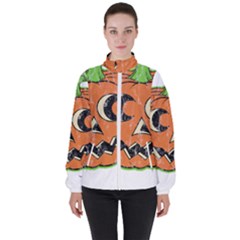 Vintage Halloween Pumpkin T- Shirt Vintage Halloween Pumpkin T- Shirt Women s High Neck Windbreaker by ZUXUMI