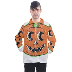 Vintage Halloween Pumpkin T- Shirt Vintage Halloween Pumpkin T- Shirt Men s Half Zip Pullover by ZUXUMI