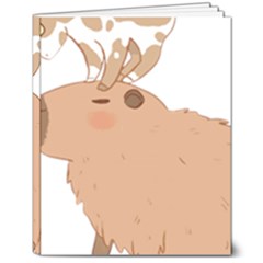 Capybara T- Shirt Cute Capybara With A Little Goat Friend On Its Head T- Shirt Yoga Reflexion Pose T- Shirtyoga Reflexion Pose T- Shirt 8  X 10  Hardcover Notebook by hizuto