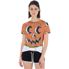 Vintage Halloween Pumpkin T- Shirt Vintage Halloween Pumpkin T- Shirt Open Back Sport T-shirt by ZUXUMI