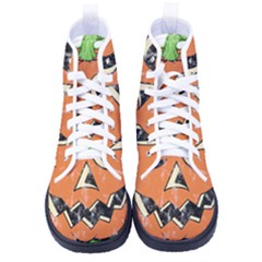 Vintage Halloween Pumpkin T- Shirt Vintage Halloween Pumpkin T- Shirt Kid s High-top Canvas Sneakers by ZUXUMI