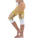 Capybara T- Shirt Cute Capybara With Daisy Flowers T- Shirt Yoga Reflexion Pose T- Shirtyoga Reflexion Pose T- Shirt Kids  Lightweight Velour Capri Leggings  View2