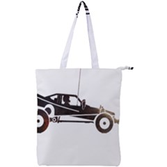 Vintage Rc Cars T- Shirt Grunge Vintage Modelcar Classic Rc Buggy Racing Cars Addict T- Shirt (1) Double Zip Up Tote Bag by ZUXUMI