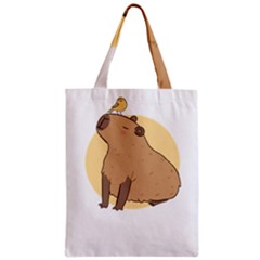 Capybara T- Shirt Cute Gentlemen Capybara T- Shirt Yoga Reflexion Pose T- Shirtyoga Reflexion Pose T- Shirt Zipper Classic Tote Bag by hizuto