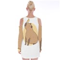 Capybara T- Shirt Cute Gentlemen Capybara T- Shirt Yoga Reflexion Pose T- Shirtyoga Reflexion Pose T- Shirt Velvet Long Sleeve Shoulder Cutout Dress View2