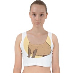 Capybara T- Shirt Cute Gentlemen Capybara T- Shirt Yoga Reflexion Pose T- Shirtyoga Reflexion Pose T- Shirt Velvet Racer Back Crop Top by hizuto