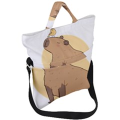 Capybara T- Shirt Cute Gentlemen Capybara T- Shirt Yoga Reflexion Pose T- Shirtyoga Reflexion Pose T- Shirt Fold Over Handle Tote Bag by hizuto