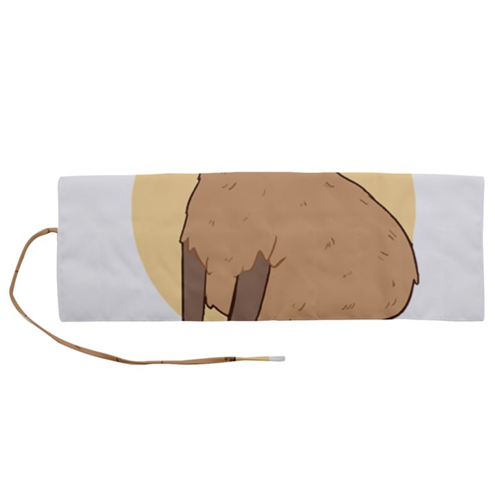 Capybara T- Shirt Cute Gentlemen Capybara T- Shirt Yoga Reflexion Pose T- Shirtyoga Reflexion Pose T- Shirt Roll Up Canvas Pencil Holder (M)