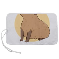 Capybara T- Shirt Cute Gentlemen Capybara T- Shirt Yoga Reflexion Pose T- Shirtyoga Reflexion Pose T- Shirt Pen Storage Case (s) by hizuto