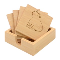 Capybara T- Shirt Cute Gentlemen Capybara T- Shirt Yoga Reflexion Pose T- Shirtyoga Reflexion Pose T- Shirt Bamboo Coaster Set by hizuto