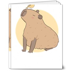 Capybara T- Shirt Cute Gentlemen Capybara T- Shirt Yoga Reflexion Pose T- Shirtyoga Reflexion Pose T- Shirt 8  X 10  Softcover Notebook by hizuto