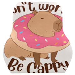 Capybara T- Shirt Cute Gentlemen Capybara T- Shirt Yoga Reflexion Pose T- Shirtyoga Reflexion Pose T- Shirt Car Seat Back Cushion  by hizuto