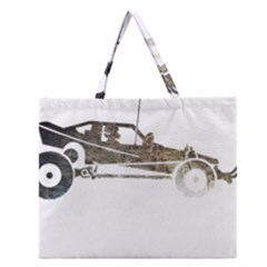 Vintage Rc Cars T- Shirt Vintage Modelcar Classic Rc Buggy Racing Cars Addict T- Shirt (1) Zipper Large Tote Bag by ZUXUMI