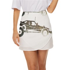 Vintage Rc Cars T- Shirt Vintage Modelcar Classic Rc Buggy Racing Cars Addict T- Shirt (1) Mini Front Wrap Skirt by ZUXUMI